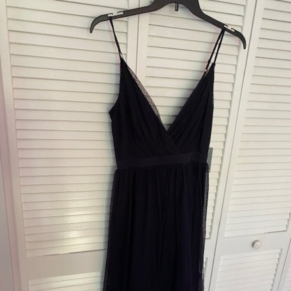 NWT navy blue $88 Express knee-length tulle dress, size 4 - Picture 3 of 13
